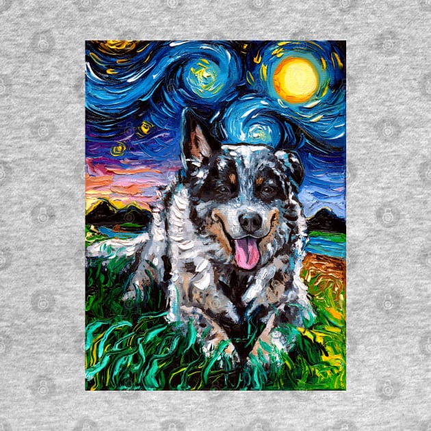 Australian Cattle Dog Night by sagittariusgallery